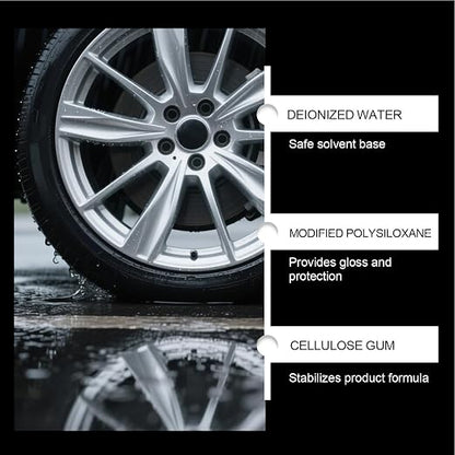 Tire Shine | 150g Wheel Coating with Sponge, Detailed Supplies | Automotive Trim Restorer | For SUV, Sedan, RV, Van, Trailer, Pickup, Car Repair