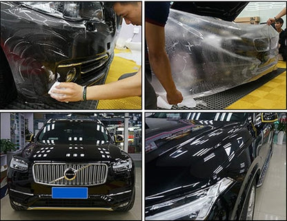 DIYAH Pro-Shield Heavy Duty PPF 120" X 60" / 10 FT X 5 FT - 8.5 mil Thickened Clear Paint Protection Film - Maximum Impact & Rock Chip Defense - Self-Healing Wrap with Tools