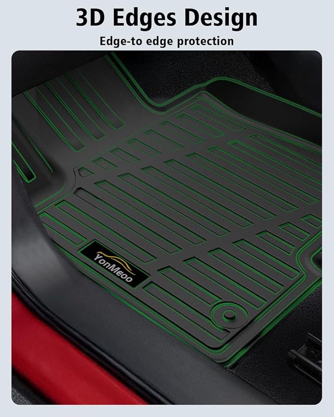 Floor Mats Custom for Kia Telluride 2027 Gas Only (Not for Hybrid) 7&8 Seater Trunk Mat with Backrest Mat All Weather TPE Full Set Liners Cargo Protector for Telluride 2027 Fuel Accessories, Black