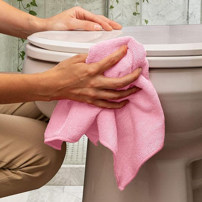 Avalon Towels Microfiber Cleaning Cloths (Value Pack of 48) - Size 16 x 16 Inches, Highly Absorbent Cleaning Rags, Lint Free, Reusable and Washable, Microfiber Towels for Cars