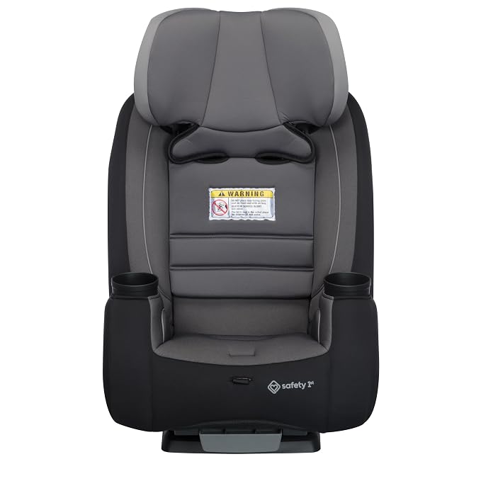 Safety 1st TriMate 3-in-1 Convertible Car Seat, Slim Fit, Infant to Big Kid Car Seat, Easy-Install Harness, Machine-Washable Cover, Dishwasher-Safe Cup Holders, 5-100 lbs, Sharkskin