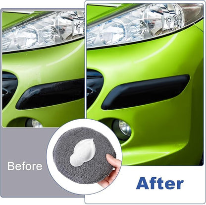 FillTouch 50 Pcs Microfiber Wax Applicator Pads 5 Inches Diameter Applicator Pads Bulk Soft Microfiber Wax for Car Polishing Foam for Car Cleaning(Blue, Gray)
