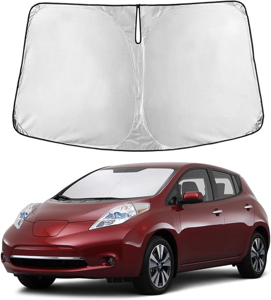 EcoNour Windshield Sunshade Compatible for Nissan Leaf 2011-2015 2016 2017, Sun Visor for Front Windshield & Window Sun Shade Cover, UV Heat Blocker & Protector, Car Accessories