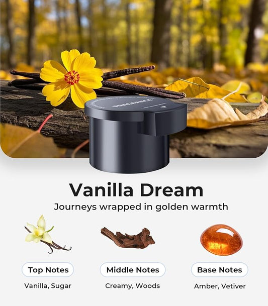 Hitolza Car Air Freshener Refill - Pack of 2, Can be Used for 4~6 Months - Made with Natural Plant Extracts - Vanilla Dream