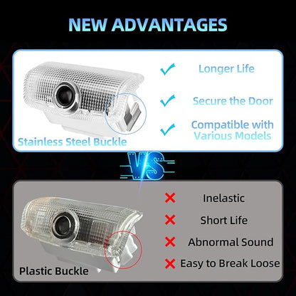 2Pcs No Fade Car Door Lights Logo Projector Compatible with QX50/56/60/70/80, Q50/60/70, G25/37, M25/35/37/45/56, FX35/37/45/50, EX25/35/37 Model, Led Car Door Welcome Puddle Lights Accessories