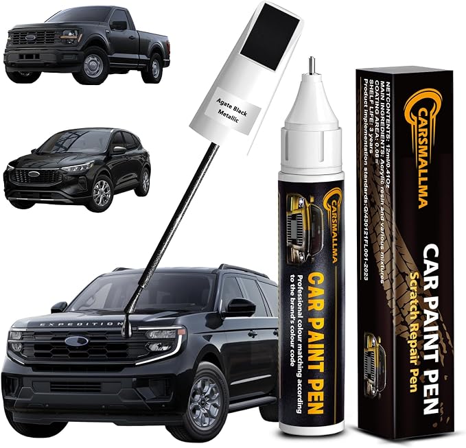 Touch Up Paint for Ford Agate Black Metallic(UM), Color Exact Match Auto Paint Repair Pen Fix Chips and Nicks Scuff