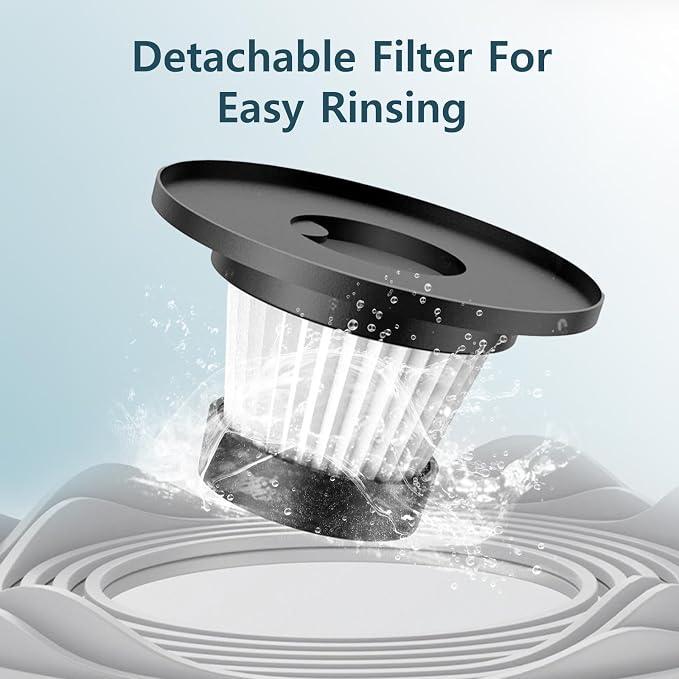 10-in-1 Car Vacuum Portable Cordless, 1lbs, Modular Design with HEPA Filter, Flashlight & 10000pa, Adjustable 2 Suction Modes, Low Noise, Handheld Car Vacuum for Quick Day-to-Day Cleaning