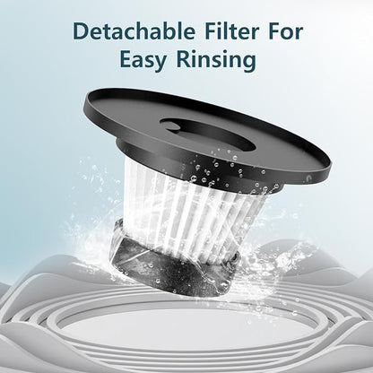 10-in-1 Car Vacuum Portable Cordless, 1lbs, Modular Design with HEPA Filter, Flashlight & 10000pa, Adjustable 2 Suction Modes, Low Noise, Handheld Car Vacuum for Quick Day-to-Day Cleaning