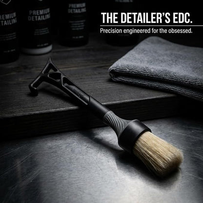 Boars Hair Detailing Brush, 3 in 1 Patent Pending in House Design from Proper. Detail Automotive Interior or Exterior, get Professional Results with Proper Detail Brushes Car Detailing