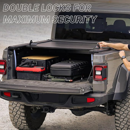 Syneticusa MR Retractable Truck Bed Cover with Crossbars for Ford F-150 2004–2026 | 6’7” (78.9”) Bed | Aluminum Hard Retractable Tonneau Cover | One-Person Installable | Waterproof, Low-Profile