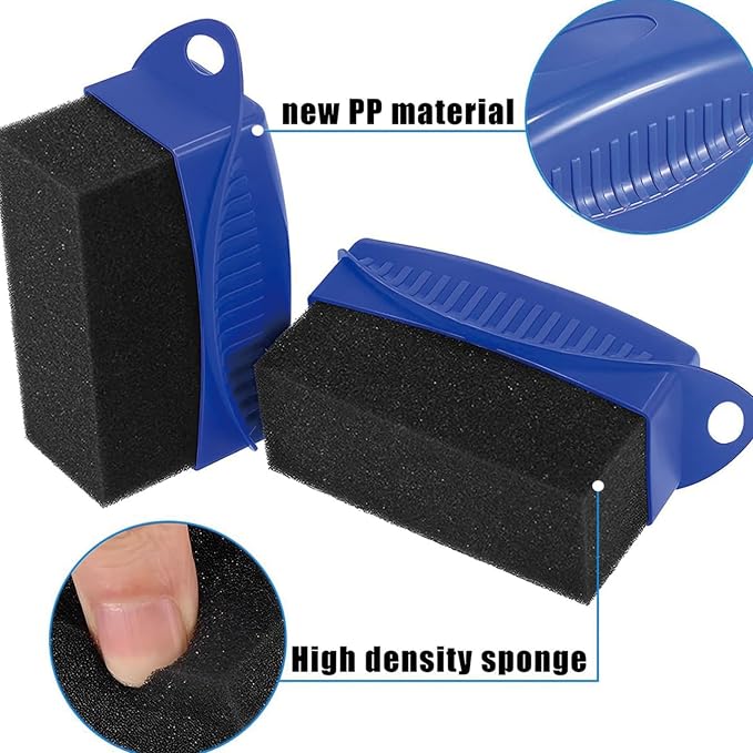dPois Premium Tire Dressing Applicator for a Showroom Shine Foam Sponge with Lid Absorbs Product for Long-Lasting Blue One Size