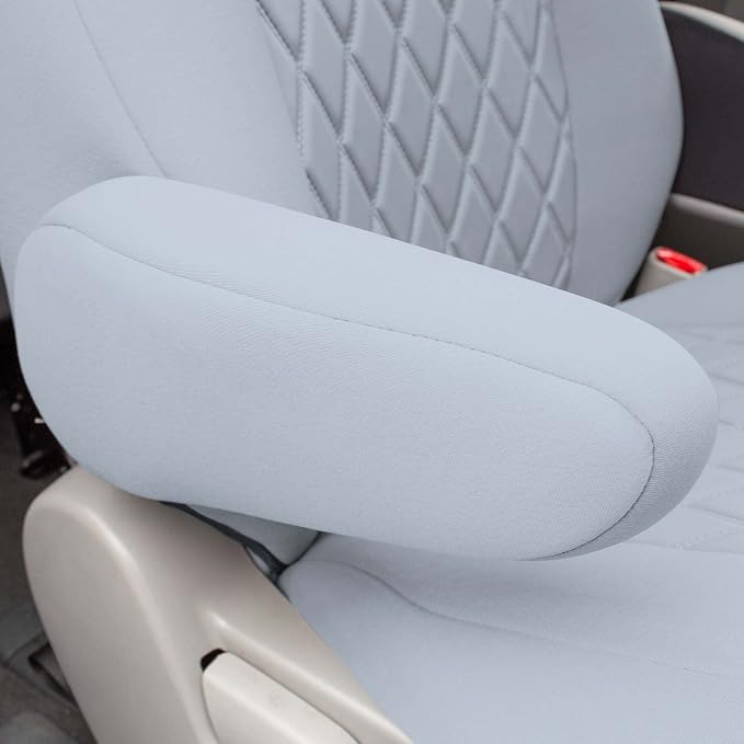 FH Group Custom Fit Car Seat Covers Specifically Made for 2011-2020 Toyota Sienna 7 Seater with Ultraflex Neoprene Water Resistant Automotive Seat Covers - Full Set Solid Gray