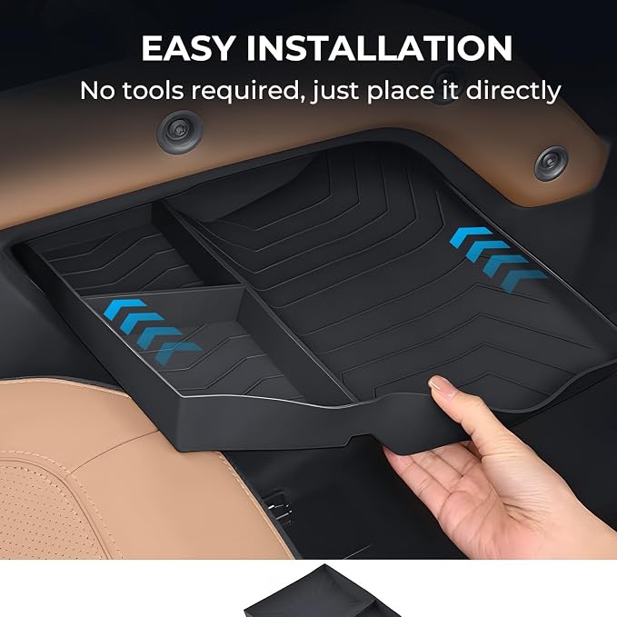 Lower Center Console Organizer Tray for Land Rover Defender 90/110/130 2026 2025, Interior Accessories Insert Tray Storage Box for 2025-2026 Defender, Black