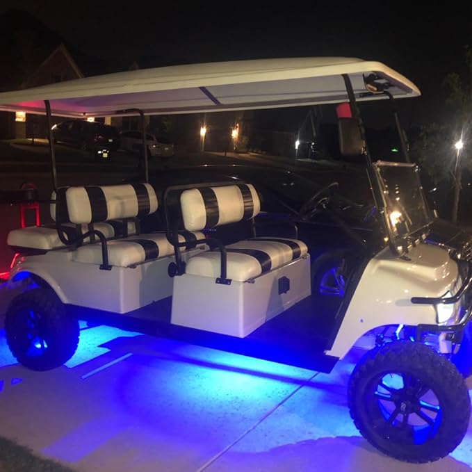 4 Pods LED Rock Lights, Ampper Waterproof LED Neon Underglow Light for Car Truck ATV UTV SUV Offroad Boat Underbody Glow Trail Rig Lamp (Blue)