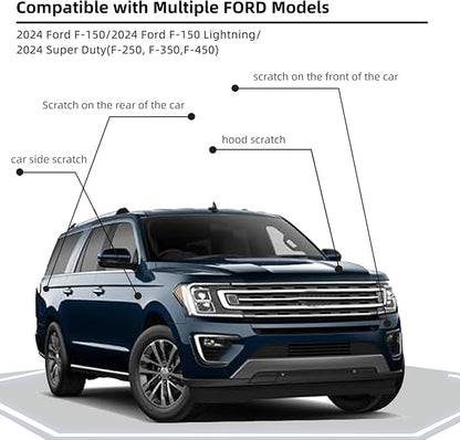 Antimatter Blue(HX) Car Paint Touch Up Pen Compatible with Ford, 2-In-1 Color Accurate Touch Up Car Scratch Repair Paint Exact Match Ford Series Automotive Scratch Remover for Nicks & Chips Repair