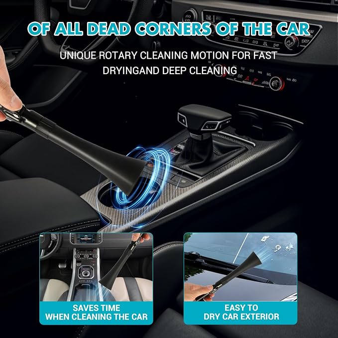 Air Blow Gun for Car Detailing – High Pressure Air Duster for Auto Interior Cleaning – Blows Dust, Dirt & Debris from Vents, Seats & Dashboard – Works with Air Compressor – Ergonomic Grip