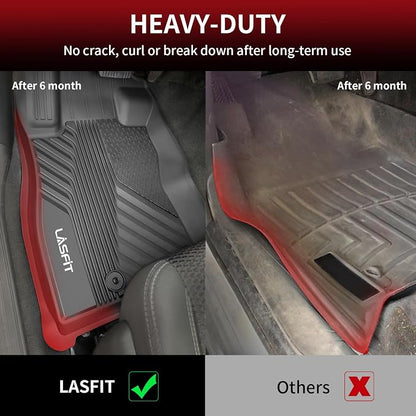 LASFIT Floor Mats Fit for Subaru Forester 2024 2023 2022 2021 2020 2019 | All Weather TPE Custom Fit Easy Clean Durable No-curling Floor liners for Subaru Forester 2019-2024 1st & 2nd Row Car Mats