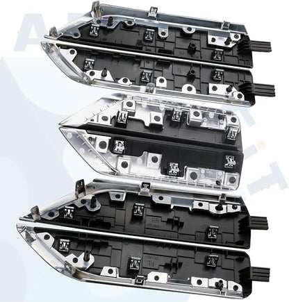 Door Trim Molding Kit Black Wood Grain 6pcs for Interior Door Panel & Center Console 84458971 Compatible with Chevy Silverado GMC Sierra Truck Door Accessories Parts