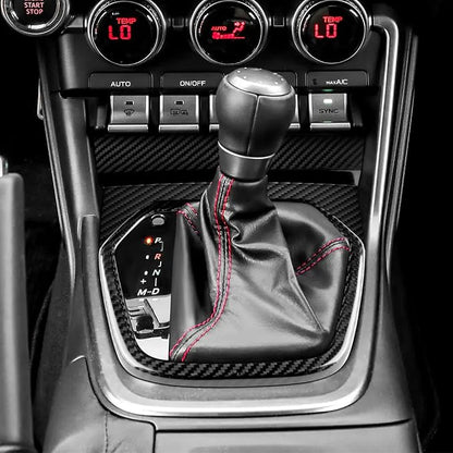 AIRSPEED Hard Carbon Fiber for Toyota GR86 Subaru BRZ 2021 2022 2023 2024 2025 Car Gear Shift Panel Cover Center Console Gearbox Panel Interior Trim Accessories, Black, Automatic Transmission