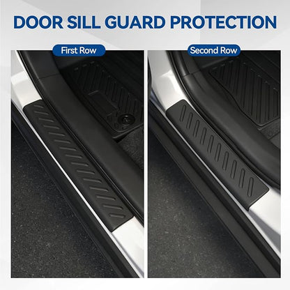 Custom Fit Floor Mats for 2026 Toyota RAV4 PHEV (Plug-in Hybrid), All Weather TPE Floor Liners & Trunk Mat & Backrest Mats & Door Sill Guard, Odorless Full Set Interior Accessories