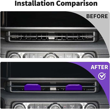 JWWY for Jeep JL Vent Air Outlet Adjustment Cover Trim Fit for 2024-2025 Jeep Wrangler JL JLU Gladiator JT 4xe Interior Accessories 2pcs Purple
