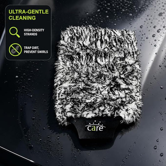Microfiber Car Wash Mitt, Sponges for Cleaning, Car Detailing Kit, Easy to Use, Durable and Long-Lasting, Comfortable to Handle, Suitable for Regular Cleaning