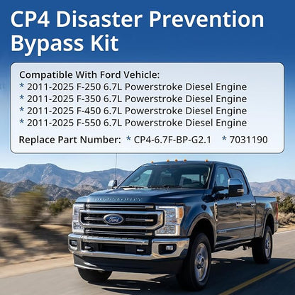 High Soar CP4 Disaster Prevention Bypass Kit Compatible with Ford F250 F350 F450 F550 2011-2025 6.7L Powerstroke Diesel Engine Replace # CP4-6.7F-BP-G2.1, 7031190