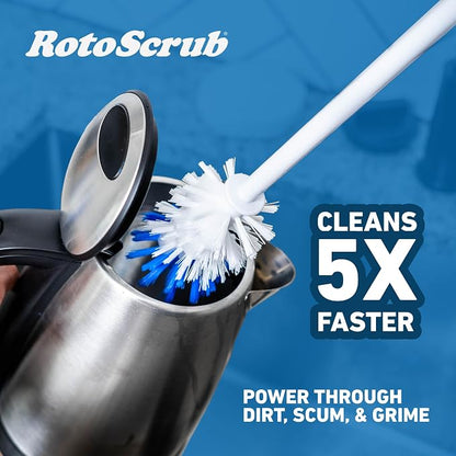 RotoScrub Bottle Brush - Drill Accessory - Clean Water Bottles, Coffee Mugs, Cups, Pots, Glasses, Jars, Blenders & Pitchers