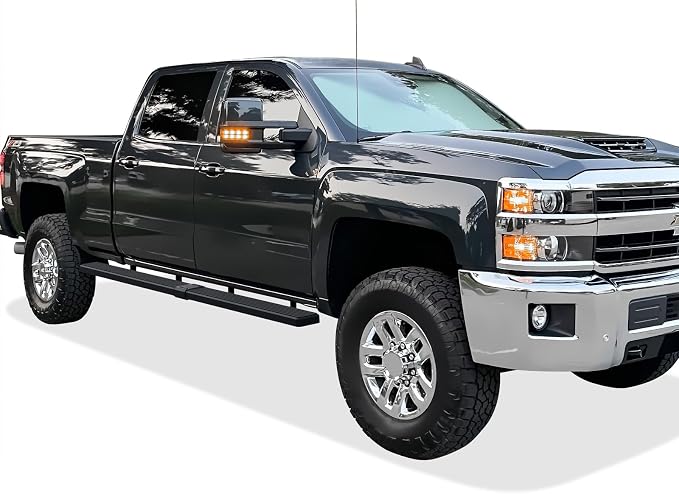 APS Wheel to Wheel Board Compatible with Chevy Silverado GMC Sierra 1500 2019-2026 Crew Cab 6.5ft Bed & 2500 HD 3500 HD 2020-2026 (Silverado 1500 LTD Sierra 1500 LD 2022) Stainless Steel
