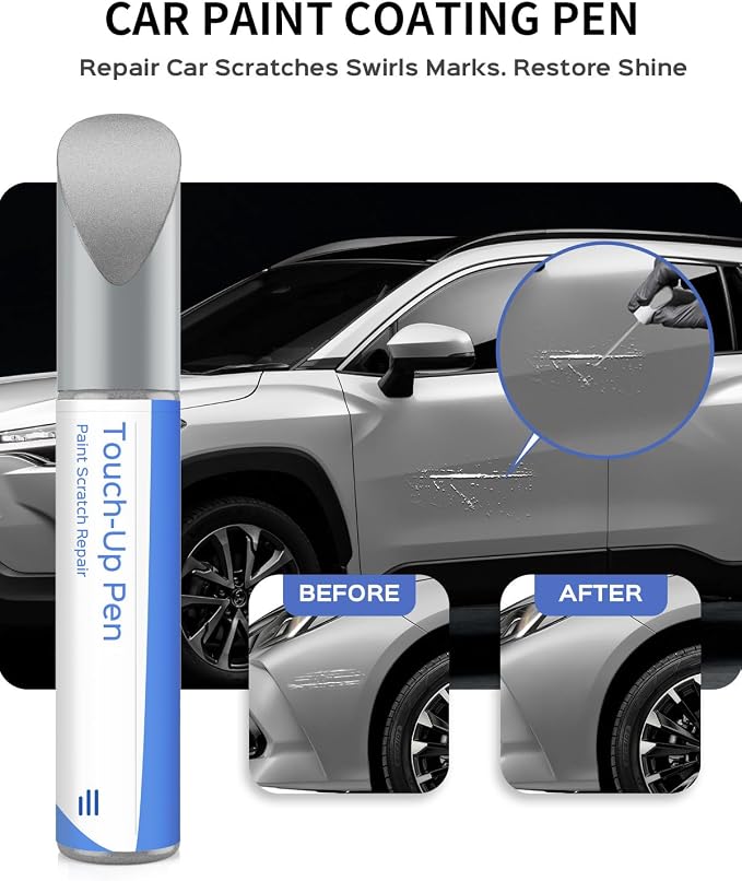 1J9 Celestial Silver Metallic Touch Up Paint Compatible with Toyota Exact Match Chips and Nicks Touch Up