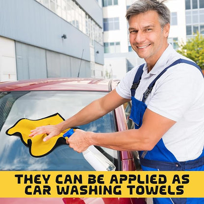 Tallew 50 Pcs Microfiber Towels:16"x16" Microfiber Drying Towels Bulk Micro Fiber Car Cleaning Cloth for Cars Drying Washing Polishing Office Windows Cleaning Household Supplies (Yellow)