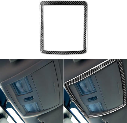 Real Premium Soft Carbon Fiber Decor Car Roof Control Panel Frame Sticker Decal Compatible with Dodge Charger 2008 2009 2010 Interior Accessories Trim Cover Black