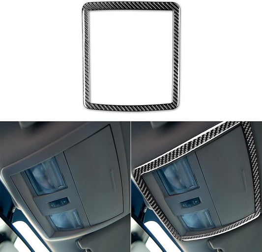 Real Premium Soft Carbon Fiber Decor Car Roof Control Panel Frame Sticker Decal Compatible with Dodge Charger 2008 2009 2010 Interior Accessories Trim Cover Black