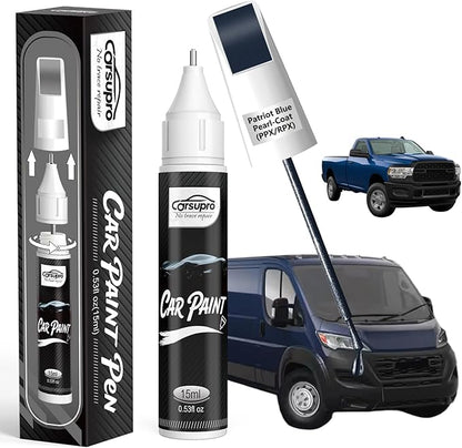 Patriot Blue Pearl-Coat(PPX/RPX) for Ram Touch Up Paint Pen, 2 in 1 Car Scratch Remover with Pen Tip and Brush, Precise Color Match for Car Paint Scratch Repair, Quickly and Easily Fix Chips and Nicks
