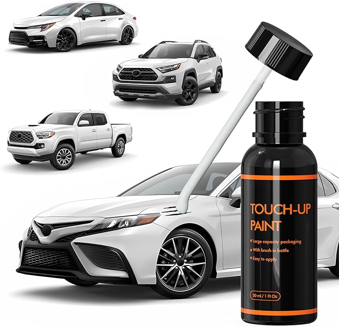 040 Super White Touch Up Paint for Car, DIY Car Paint Scratch Repair Kit, Automotive Paints, Quick & Easy Fix Scratch Repair Compatible with Toyota Camry/Corolla/RAV4/Tacoma/Tundra/4Runner