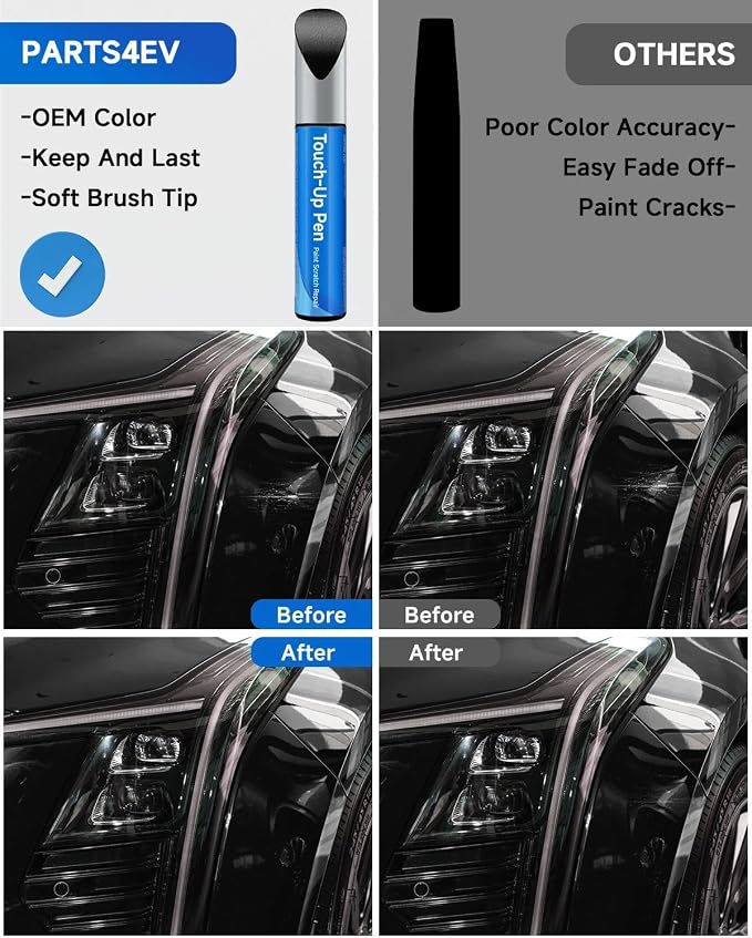 GB8/WA384A Stellar Black Metallic Touch Up Paint Compatible with Cadillac Exact Match Touch Up Paint Car Scratch Repair