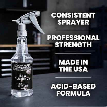 LANE'S New Aluminum Car Wheel Cleaner | Acid Rim Cleaner and Brightener | Brake Dust, Oxidation & Rust Remover for Motorcycles, Cars, Trucks | Shines & Eliminates Hard Scrubbing | 16oz