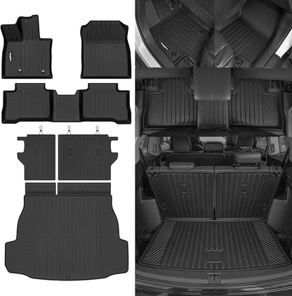Floor Mats for Toyota RAV4 Hybrid 2026(Not for Phev), Trunk Mat and Backrest Mat All Weather TPE Protector for Toyota RAV4 Accessories(Not for Cargo Area with subwoofer)