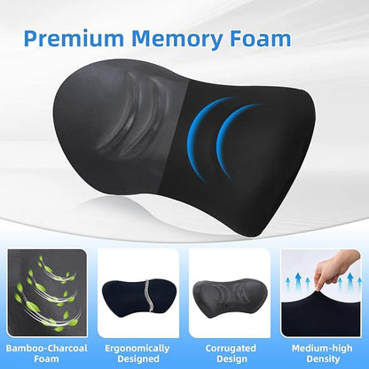 Lumbar Support Pillow for Office Chair - Lumbar Pillow for Car - Ergonomic Lumbar Support Pillow for Car Back Support Cushion