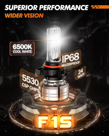 SEALIGHT 5202 LED Fog Light Bulbs, 12000LM 24W Strong Penetration 5202 5201 PS19W PS24W Fog Lights LED Bulb, 6500k Cool White 5530 CSP Chips, IP68 Waterproof Plug and Play, Pack of 2
