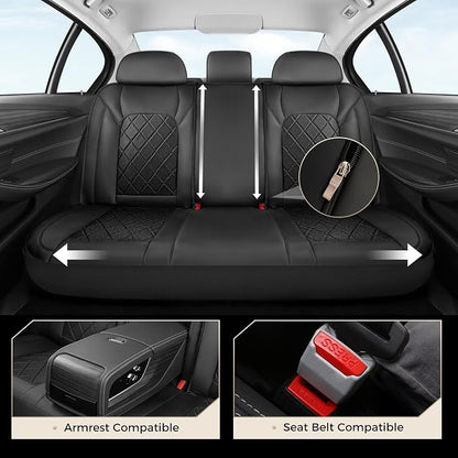 Coverado Car Seat Covers, Seat Covers Full Set, 5 Seats Automotive Seat Cover, Mesh Breathable Seat Protectors, Universal Fit for Most Cars