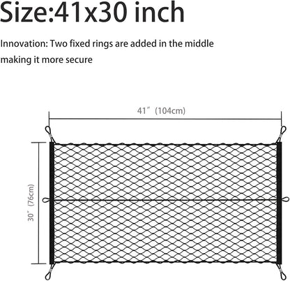 Goods Nets 41 x 30 Inch Cargo Net Luggage Net Storage Net with Hooks Small Mesh Cargo Net for Car Trunk Accessories Trunk Organization & Secure Cargo Storage