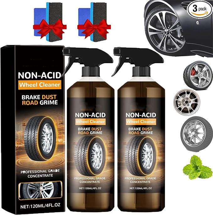 Wheelblaze Wheel Cleaner, Wheel Blaze Versatile and Powerful Rust Converter, Brake Buster Wheel Cleaner, Turn Filthy Wheels into Instant Shine and Lasting Protection (2PCS)