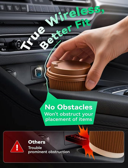 Wireless Carplay & Android Auto Adapter, Metal Design Mini & Stable 2-in-1 Dongle, Convert Vehicle's Wired CarPlay/Android Auto to Wireless, for iOS 10+/Android 11+ & Cars from 2016