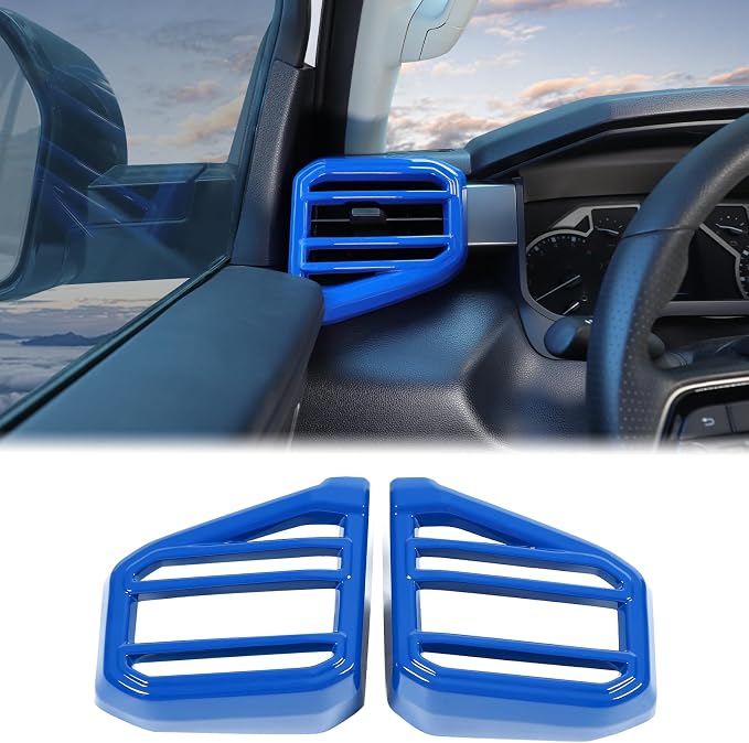 Aunginsy Car Center Console Side Air Conditioning Outlet Trim Cover Compatible with Toyota Tundra/Sequoia 2022-2026, Dashboard Side A/C Wind Vent Panel Decorative Frame Protector Interior Accessories