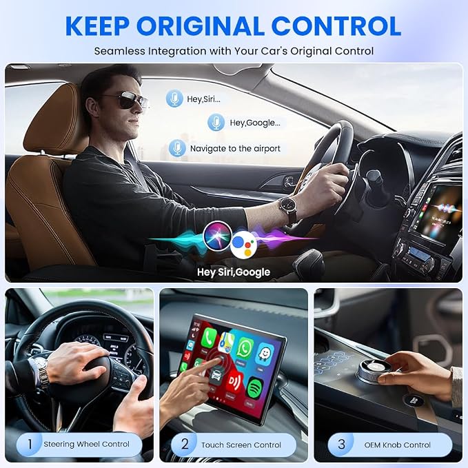 Carlinkit Mini SE Pro Wireless Android Auto & CarPlay Adapter, 2-in-1 Mini Converts Wired to Wireless Dongle for USB-C/A Plug and Play Low Latency Portable/iPhone iOS 10+ / Android 11+
