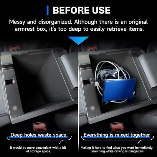 SXCY for 2025 2026 Ford Explorer Center Console Organizer Tray for 2025 2026 Ford Explorer Accessories Center Console Tray 2025 2026 Explorer Armrest Console Organizer Tray