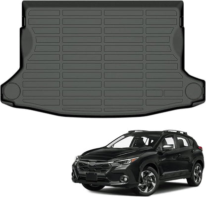 All Weather Cargo Mat Fit for Subaru Crosstrek(Not Hybrid) 2024 2025 2026 & Subaru Impreza 2024-2026 TPE Rubber Cargo Liner Accessories All Season Guard Odorless Anti-Slip Trunk Tray Black