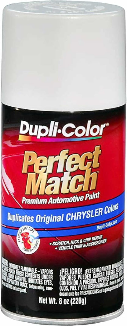 Dupli-Color EBCC03627 Perfect Match Automotive Spray Paint – Chrysler Bright White, PW6/GW6/PW7/GW7 – 8 oz. Aerosol Can