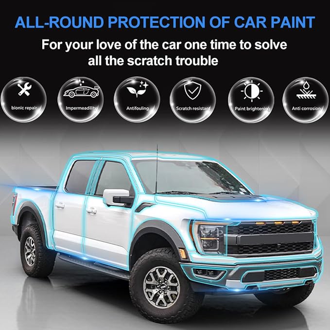 for Ford F-150 2022-2026 TPU PPF Paint Protective Film Custom Fit Clear Coating Paint Protection Film, Scratch Resistant & Self Healing Armor Shield Guard Finishing Accessories for Front